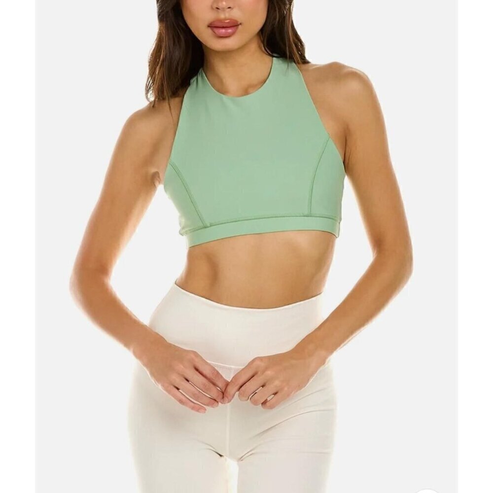 we wore what green racerback sports bra size S